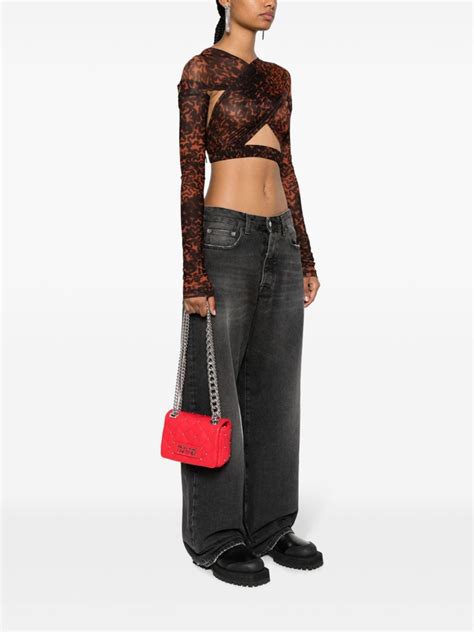 versace jeans couture mini crossbody studded|farfetch versace jeans.